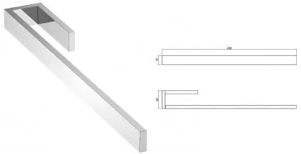 Полотенцедержатель «Timo» Petruma 15251/00 на стену хром