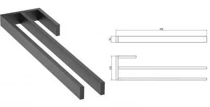 Полотенцедержатель двойной «Timo» Petruma 15252/03 на стену чёрный матовый Полотенцедержатель двойной «Timo» Petruma 15252/03 на стену чёрный матовый
