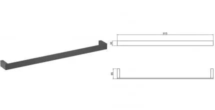 Полотенцедержатель «Timo» Petruma 15253/03 на стену чёрный матовый Полотенцедержатель «Timo» Petruma 15253/03 на стену чёрный матовый
