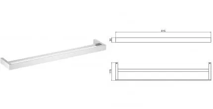 Полотенцедержатель двойной «Timo» Petruma 15256/00 на стену хром Полотенцедержатель двойной «Timo» Petruma 15256/00 на стену хром