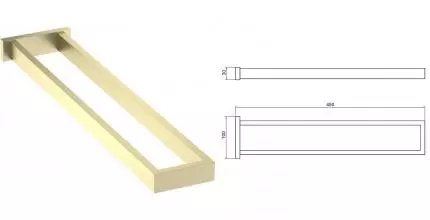 Полотенцедержатель двойной «Timo» Selene 17052/17 на стену матовое золото