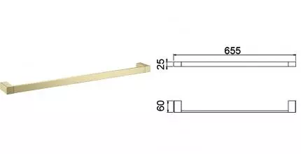 Полотенцедержатель «Timo» Selene 17053/17 на стену матовое золото