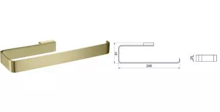 Полотенцедержатель «Timo» Selene 17057/17 на стену матовое золото