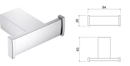 Двойной крючок «Timo» Torne 43012/00 на стену хром