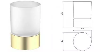 Стакан для зубных щёток «Timo» Saona 13231/17 на стол матовое золото