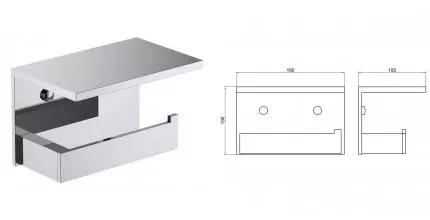 Держатель для туалетной бумаги «Timo» Petruma 15243/00 на стену хром Держатель для туалетной бумаги «Timo» Petruma 15243/00 на стену хром