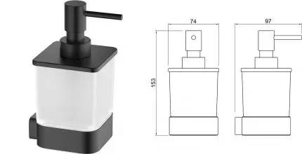 Дозатор для мыла «Timo» Selene 14039/03 на стену чёрный матовый