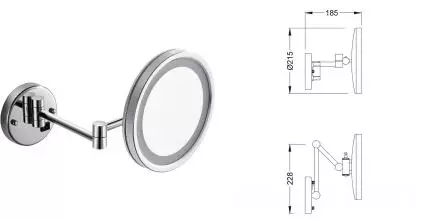 Косметическое зеркало «Timo» Saona 13074/00 на стену хром