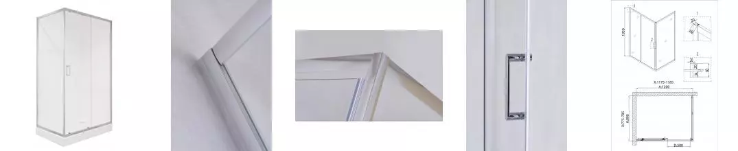 Душевой угол-ограждение «Niagara» NG-6612-08 120/80 прозрачный/хром без поддона универсальный Душевой угол-ограждение «Niagara» NG-6612-08 120/80 прозрачный/хром без поддона универсальный