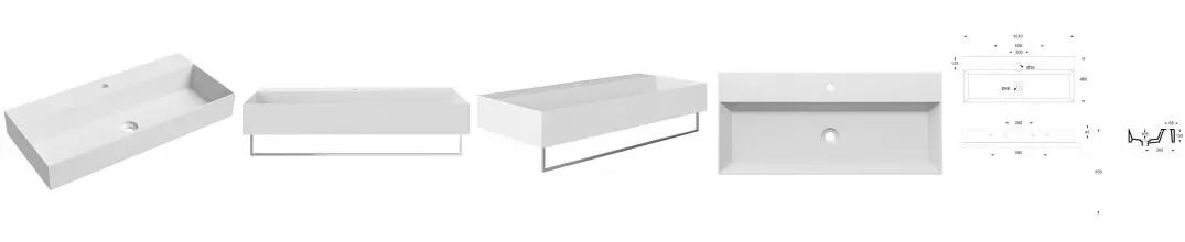 Раковина «Alice» Spy 101/46 белая глянцевая