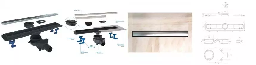 Душевой лоток «Belbagno» Luce 60 BB-LD-LUCE-60-CR боковой выпуск матовый хром/под плитку Душевой лоток «Belbagno» Luce 60 BB-LD-LUCE-60-CR боковой выпуск матовый хром/под плитку