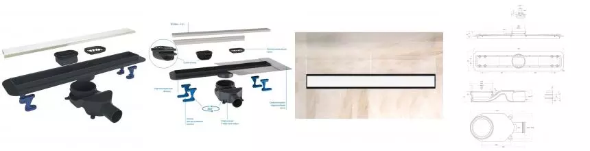 Душевой лоток «Belbagno» Luce 60 BB-LD-LUCE-60-BIANCO боковой выпуск белый матовый/под плитку Душевой лоток «Belbagno» Luce 60 BB-LD-LUCE-60-BIANCO боковой выпуск белый матовый/под плитку