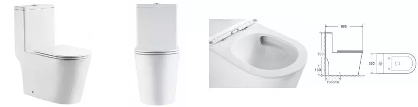 Унитаз компакт безободковый «Belbagno» Tre-Tor BB673CP-MN-TOR/SC с горизонтальным выпуском белый с сиденьем дюропласт с микролифтом белое Унитаз компакт безободковый «Belbagno» Tre-Tor BB673CP-MN-TOR/SC с горизонтальным выпуском белый с сиденьем дюропласт с микролифтом белое