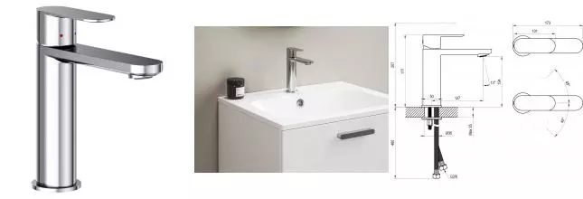 Смеситель для раковины «Ravak» Chrome II CR II 014.00CR хром