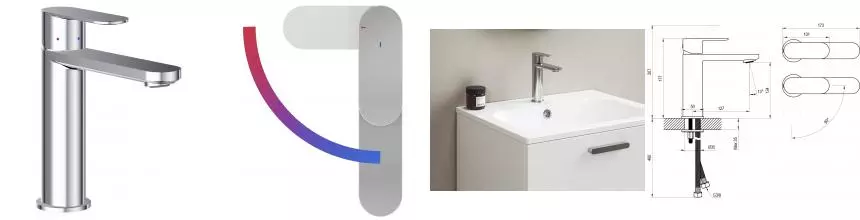 Смеситель для раковины «Ravak» Chrome II CR II 014.01CR Be Cool хром