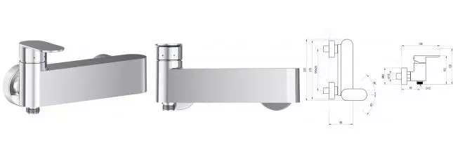 Смеситель для душа «Ravak» Chrome II CR II 032.00CR хром