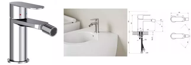 Смеситель для биде «Ravak» Chrome II CR II 056.00CR хром Смеситель для биде «Ravak» Chrome II CR II 056.00CR хром