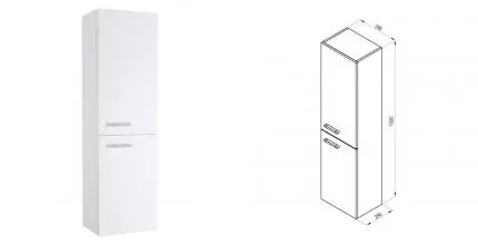 Пенал «Ravak» SD Chrome II 39 R подвесной белый правый