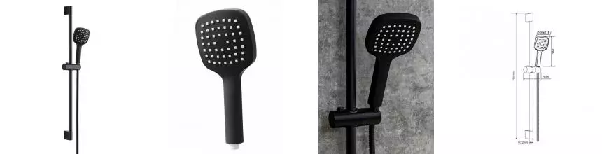 Душевой гарнитур «Orange» O-Shower OS804b чёрный матовый Душевой гарнитур «Orange» O-Shower OS804b чёрный матовый