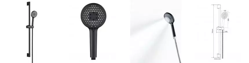 Душевой гарнитур «Orange» O-Shower OS813b чёрный матовый Душевой гарнитур «Orange» O-Shower OS813b чёрный матовый