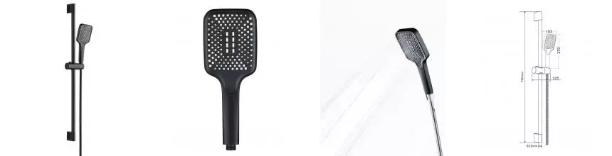 Душевой гарнитур «Orange» O-Shower OS814b чёрный матовый Душевой гарнитур «Orange» O-Shower OS814b чёрный матовый