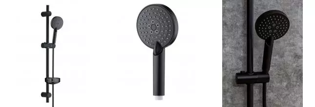 Душевой гарнитур «Orange» O-Shower OS702b чёрный матовый