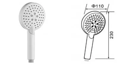 Ручная лейка «Orange» O-Shower S02HSW белая матовая Ручная лейка «Orange» O-Shower S02HSW белая матовая