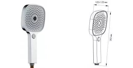 Ручная лейка «ESKO» SPL1203 хром Ручная лейка «ESKO» SPL1203 хром