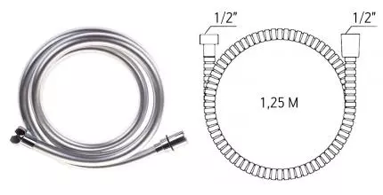 Душевой шланг «ESKO» ASH12 125 см хром