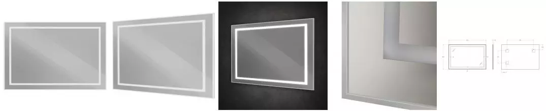 Зеркало «Belbagno» SPC-KRAFT-1200-800-SENS-AL с сенсорным выключателем с подсветкой Зеркало «Belbagno» SPC-KRAFT-1200-800-SENS-AL с сенсорным выключателем с подсветкой