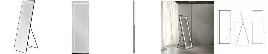 Зеркало «Belbagno» SPC-KRAFT-555-1700-TCH-PIA-NERO с сенсорным выключателем с подсветкой чёрное Зеркало «Belbagno» SPC-KRAFT-555-1700-TCH-PIA-NERO с сенсорным выключателем с подсветкой чёрное