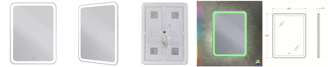 Зеркало «Cezares» Multicolore 60/80 со встроенной разноцветной подсветкой RGB и сенсорным выключателем с подсветкой Зеркало «Cezares» Multicolore 60/80 со встроенной разноцветной подсветкой RGB и сенсорным выключателем с подсветкой