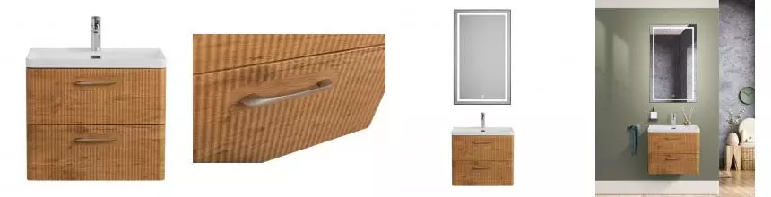 Тумба с раковиной «Belbagno» Due 50 (BB-8076-3-50) подвесная Rovere Nature Тумба с раковиной «Belbagno» Due 50 (BB-8076-3-50) подвесная Rovere Nature