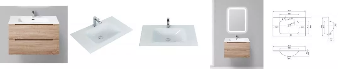 Тумба с раковиной «Belbagno» Etna 80 (81/46-BL) подвесная Rovere Bianco Тумба с раковиной «Belbagno» Etna 80 (81/46-BL) подвесная Rovere Bianco