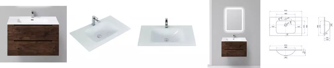 Тумба с раковиной «Belbagno» Etna 80 (81/46-BL) подвесная Rovere Moro Тумба с раковиной «Belbagno» Etna 80 (81/46-BL) подвесная Rovere Moro