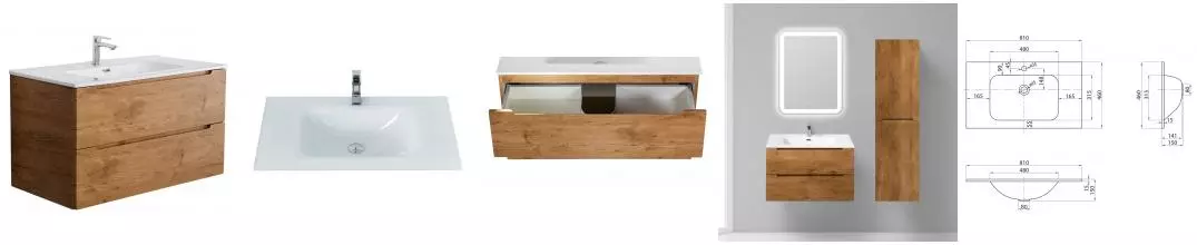 Тумба с раковиной «Belbagno» Etna 80 (81/46-BL) подвесная Rovere Nature Тумба с раковиной «Belbagno» Etna 80 (81/46-BL) подвесная Rovere Nature