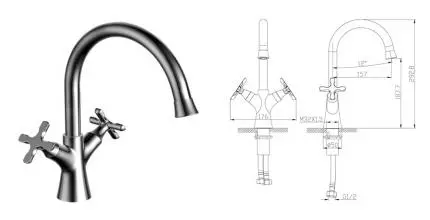 Уценка, Смеситель для раковины «Lemark» Duetto LM5706C хром