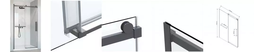 Душевая дверь «Vincea» Como Soft VDS-1CS120CLGM 120/195 прозрачная/вороненая сталь Душевая дверь «Vincea» Como Soft VDS-1CS120CLGM 120/195 прозрачная/вороненая сталь