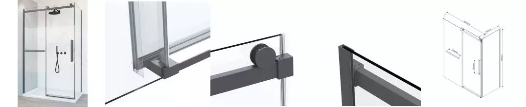 Душевой угол-ограждение «Vincea» Como Soft VSR-1CS1011CLGM 110/100 прозрачный/вороненая сталь прямоугольный без поддона универсальный Душевой угол-ограждение «Vincea» Como Soft VSR-1CS1011CLGM 110/100 прозрачный/вороненая сталь прямоугольный без поддона универсальный