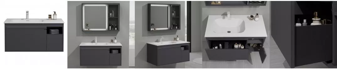 Мебель B&W U910.1000 основной шкаф, Unihopper, Corian раковина-столешница / LED light (1200x520x400) 9101000 · Black & White, 9101000 Мебель B&W U910.1000 основной шкаф, Unihopper, Corian раковина-столешница / LED light (1200x520x400) 9101000 · Black & White, 9101000