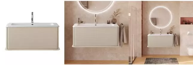 Тумба с раковиной «Cezares» Idra 98 (50264 95/49) подвесная Cotone