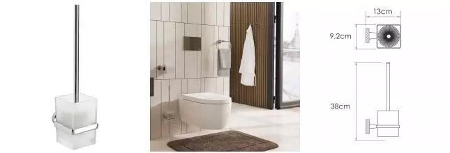 Ёршик для унитаза «WasserKRAFT» Mosel K-46627 на стену хром