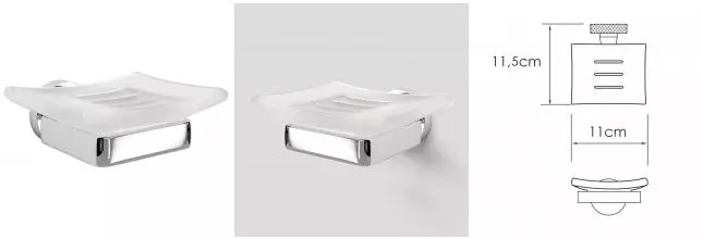 Мыльница «WasserKRAFT» Mosel K-46629 на стену хром