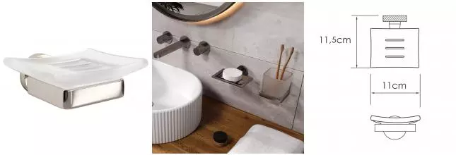 Мыльница «WasserKRAFT» Tauber K-64429 на стену никель