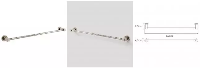 Полотенцедержатель «WasserKRAFT» Tauber K-64430 на стену никель