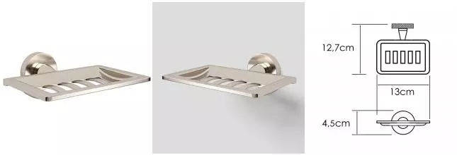 Мыльница «WasserKRAFT» Tauber K-64469 на стену никель