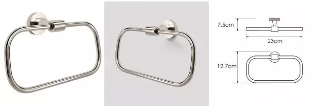 Полотенцедержатель «WasserKRAFT» Tauber K-64460 на стену никель