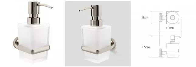 Дозатор для мыла «WasserKRAFT» Tauber K-64499 на стену никель