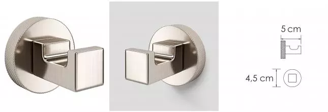 Крючок «WasserKRAFT» Tauber K-64423 на стену никель