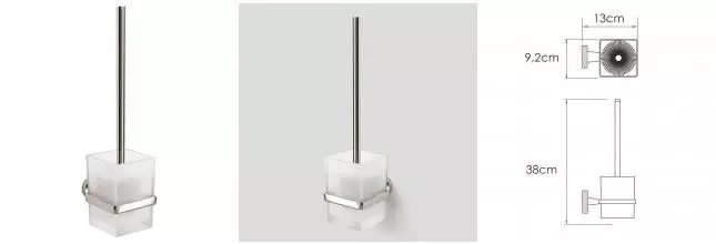 Ёршик для унитаза «WasserKRAFT» Tauber K-64427 на стену никель